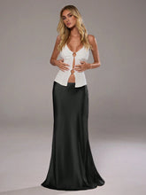 Aloruh Low Waist Satin Skirt